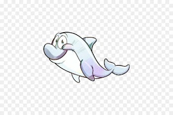 Dolphin, Porpoise, Character, White, Bottlenose Dolphin PNG