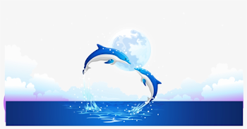 Dolphin Transparent Water Png - Woor 48 X 72 Inches Dolphin Fabric ...