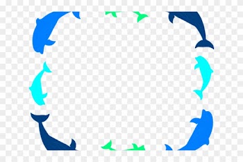 Dolphins Clipart Small Dolphin - Transparent Ocean Border
