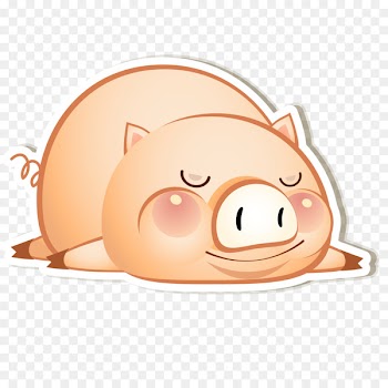 Domestic pig Cartoon Clip art - Tummy cartoon pig vector 