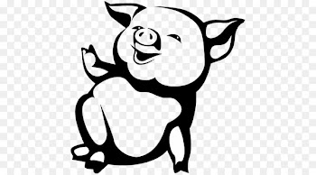 Domestic pig Paper Wall decal - pig 