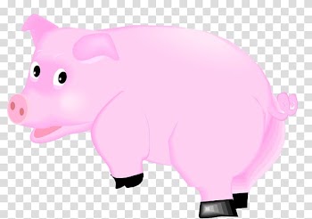 Domestic pig, Purple piggy transparent background PNG clipart