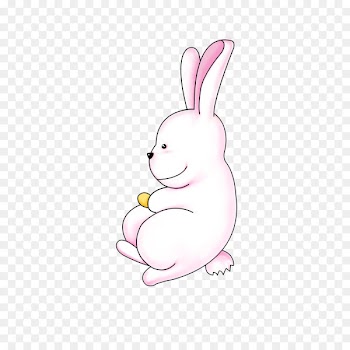 Domestic rabbit Easter Bunny Hare Clip art - Cartoon pink Mid Autumn Festival lovely rabbit! 