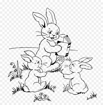 Domestic rabbit Easter Bunny Hare Mother Rabbit - rabbit in the grass 
