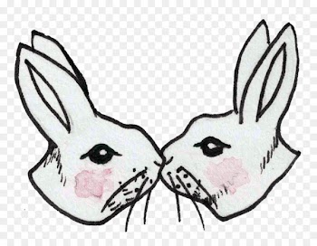 Domestic rabbit Hare Easter Bunny Whiskers Horse - pansy watercolor 