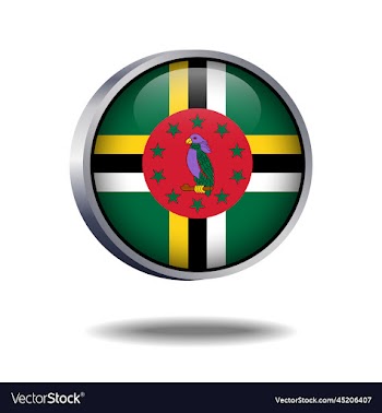 dominica flag button