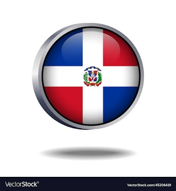 dominican republic flag button