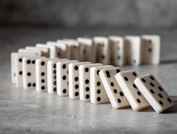Domino Effect: Collapse and Stability
