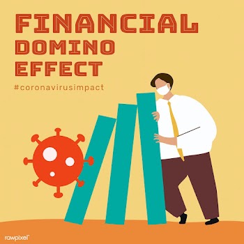 Domino effect during coronavirus outbreak template vector  | Free  vector - 2307576