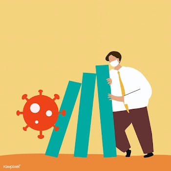 Domino effect during coronavirus outbreak vector | Free  vector - 2307585