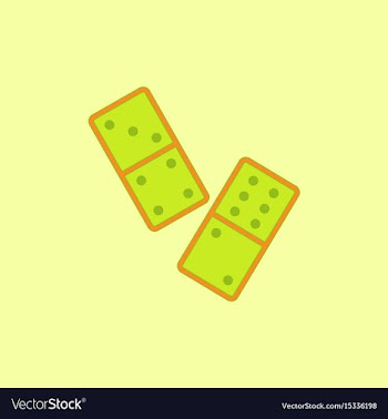 Domino pieces vector image