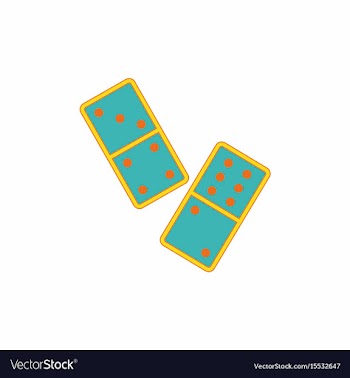 Domino pieces vector image