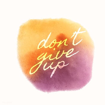 Don't give up watercolor style banner vec.. | Free stock vector - 530681