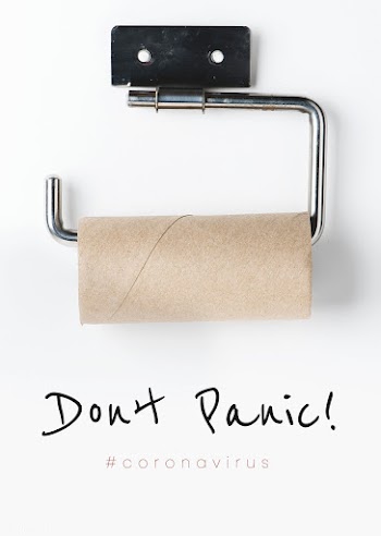 Don't panic during coronavirus outbreak social template mockup | Free  illustration - 2313811