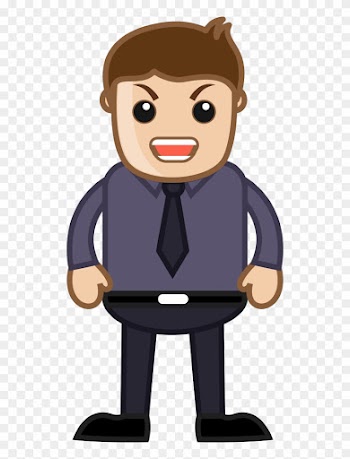 Don't Work For A Jerk - Angry Cartoon People