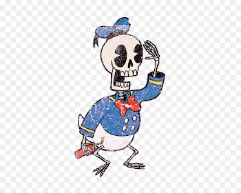 Donald Duck The Lovely Bones Cartoon Illustration - Donald skull 