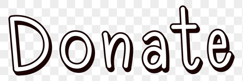 Donate png word sticker typography, | Free PNG - rawpixel