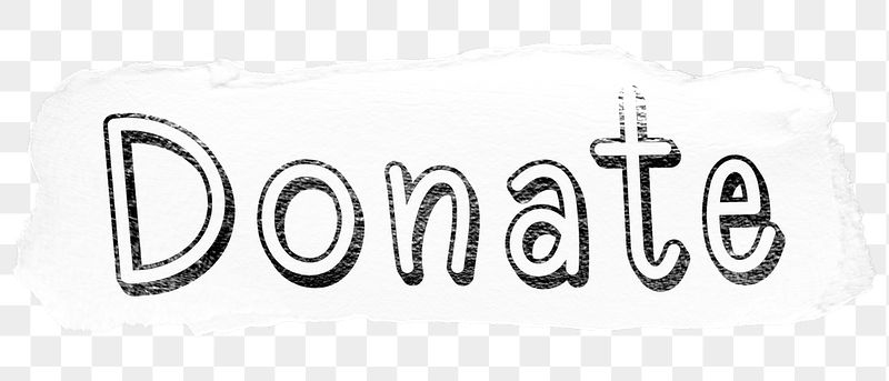 Donate png word sticker typography, | Free PNG - rawpixel