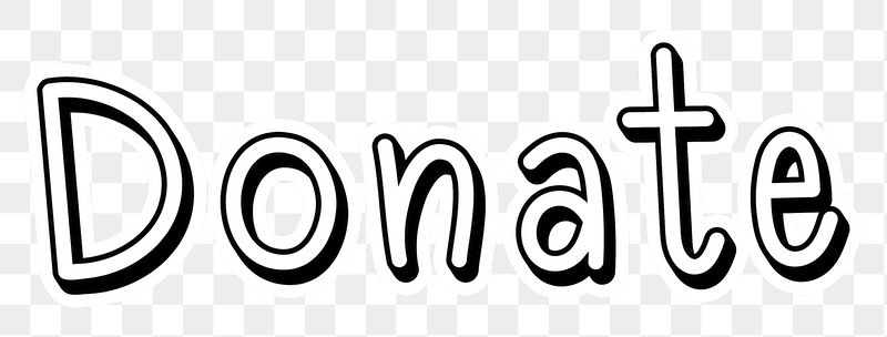Donate png word sticker typography, | Free PNG - rawpixel