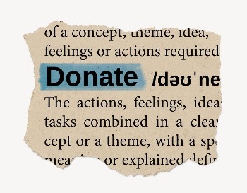 Donate ripped dictionary, editable word | Free PSD - rawpixel