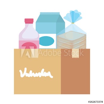 donation box with food