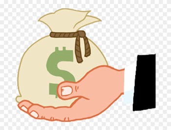 Donation Money Gift Clip Art - Hand Holding Bag Of Money