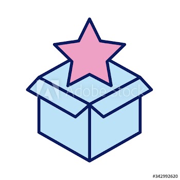 donations urn with star solidarity line and fill style