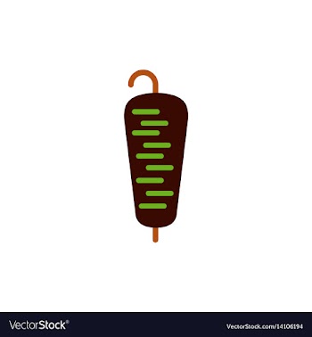 Doner kebab on pole vector image