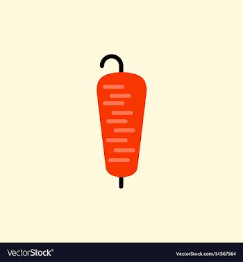 Doner kebab on pole vector image