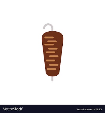 Doner kebab on pole vector image