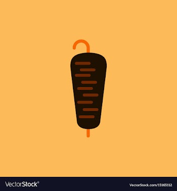 Doner kebab on pole vector image