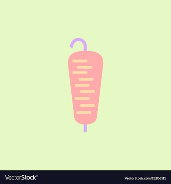 Doner kebab on pole vector image