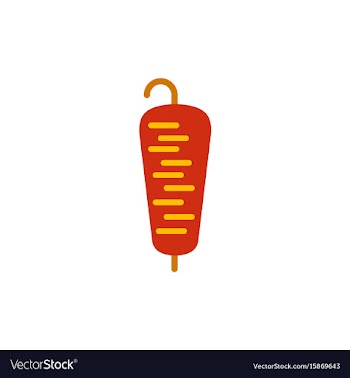 Doner kebab on pole vector image