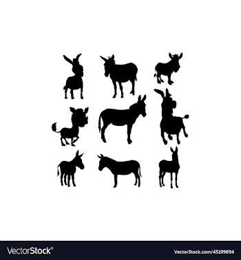 donkey animal set collection design