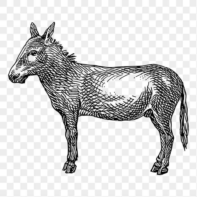 Donkey png sticker illustration, transparent | Free PNG - rawpixel