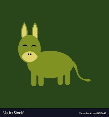 Donkey sketch style hand drawn of beautiful black vector image