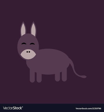 Donkey sketch style hand drawn of beautiful black vector image