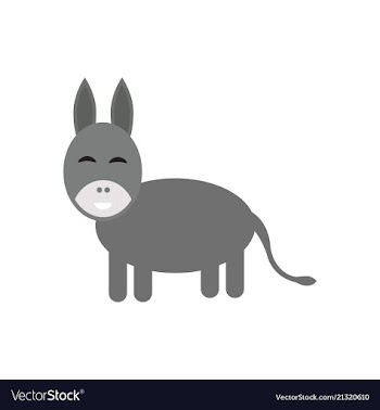 Donkey sketch style hand drawn of beautiful black vector image
