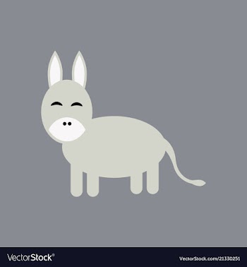 Donkey sketch style hand drawn of beautiful black vector image