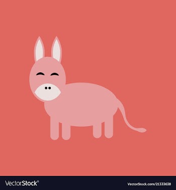 Donkey sketch style hand drawn of beautiful black vector image