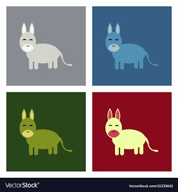 Donkey sketch style hand drawn of beautiful black vector image