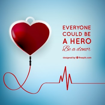 Donor day background with message Free Vector