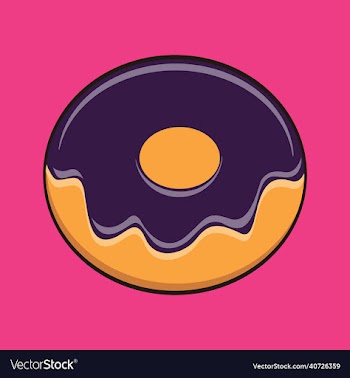 donut balloon cartoon icon