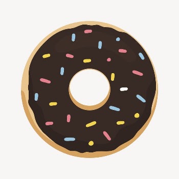 Donut clipart, cute cartoon illustration | Free PSD Illustration - rawpixel