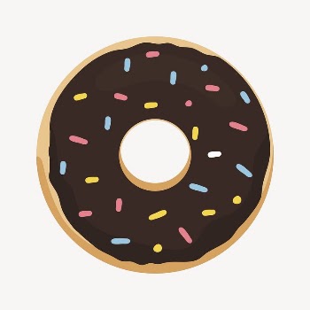 Donut collage element, cute cartoon | Free Vector Illustration - rawpixel