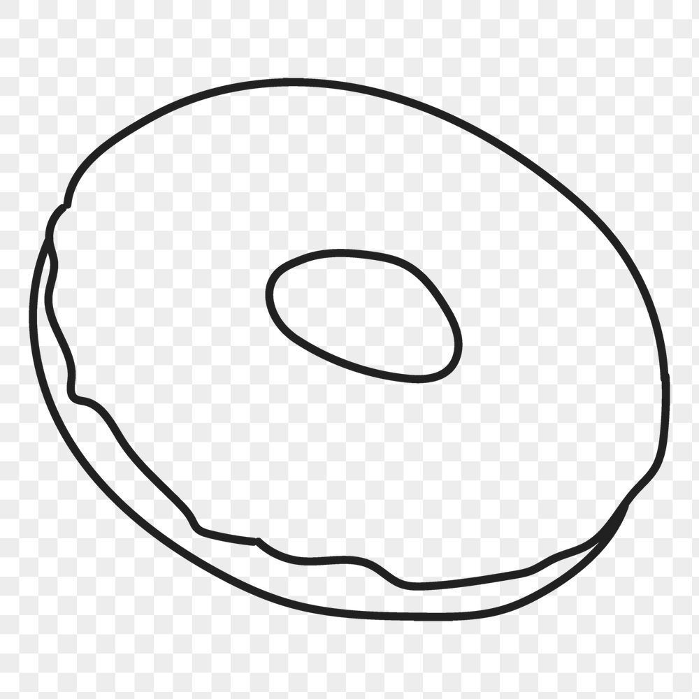 Donut png sticker, dessert doodle | Free PNG Illustration - rawpixel
