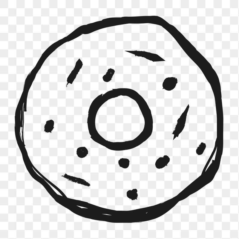 Donut png sticker, dessert doodle, | Free PNG Illustration - rawpixel