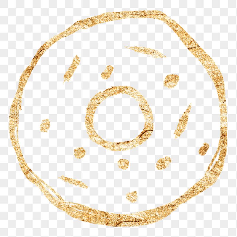 Donut png sticker, gold glittery | Free PNG Illustration - rawpixel
