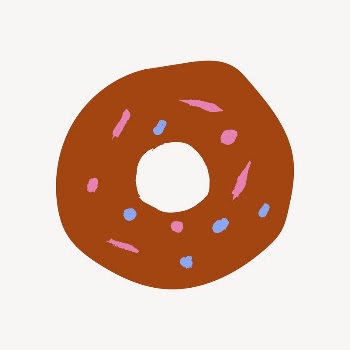 Donut sticker, cute doodle in colorful | Free Vector Illustration - rawpixel