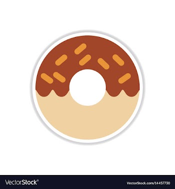 Donut sticker vector image